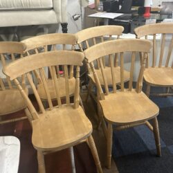 6 x pine dining chairs